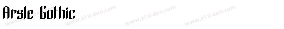 Arsle Gothic字体转换